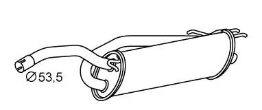 VEGAZ Rear silencer Article number: FTS-426 cheaply