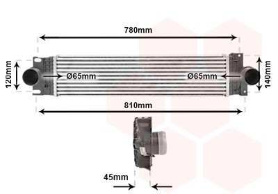 VAN WEZEL Intercooler Article number: 18014713 cheaply