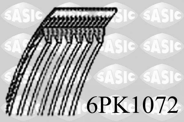 SASIC Serpentine belt Article number: 6PK1072 cheaply