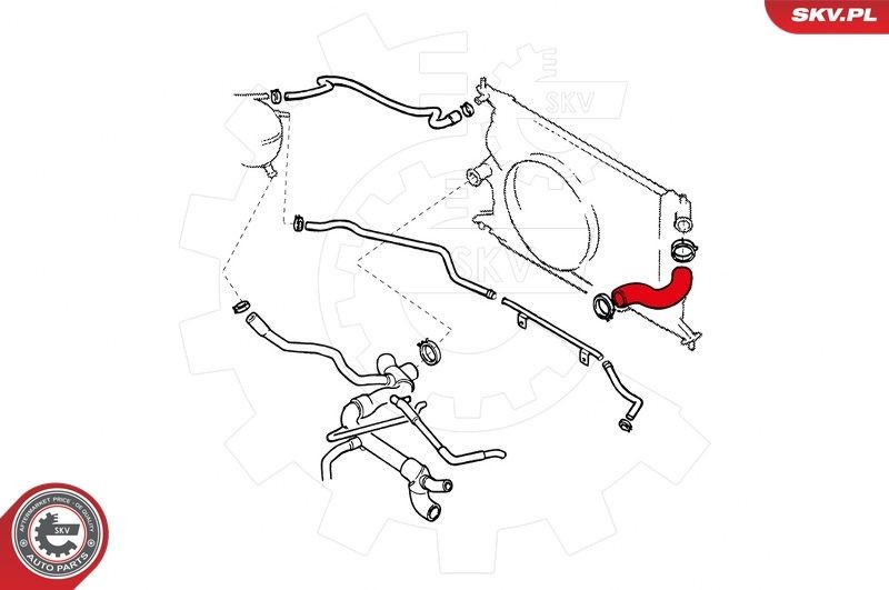 ESEN SKV Radiator hose Article number: 24SKV325 cheaply