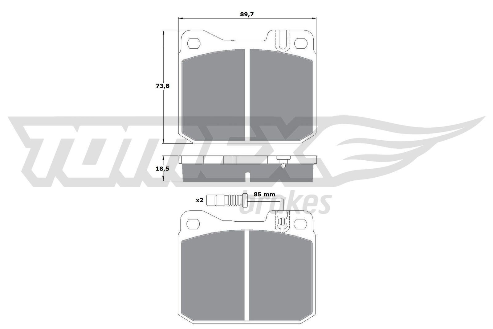 TOMEX brakes Bremseklodser Varenummer: TX 10-225 billige