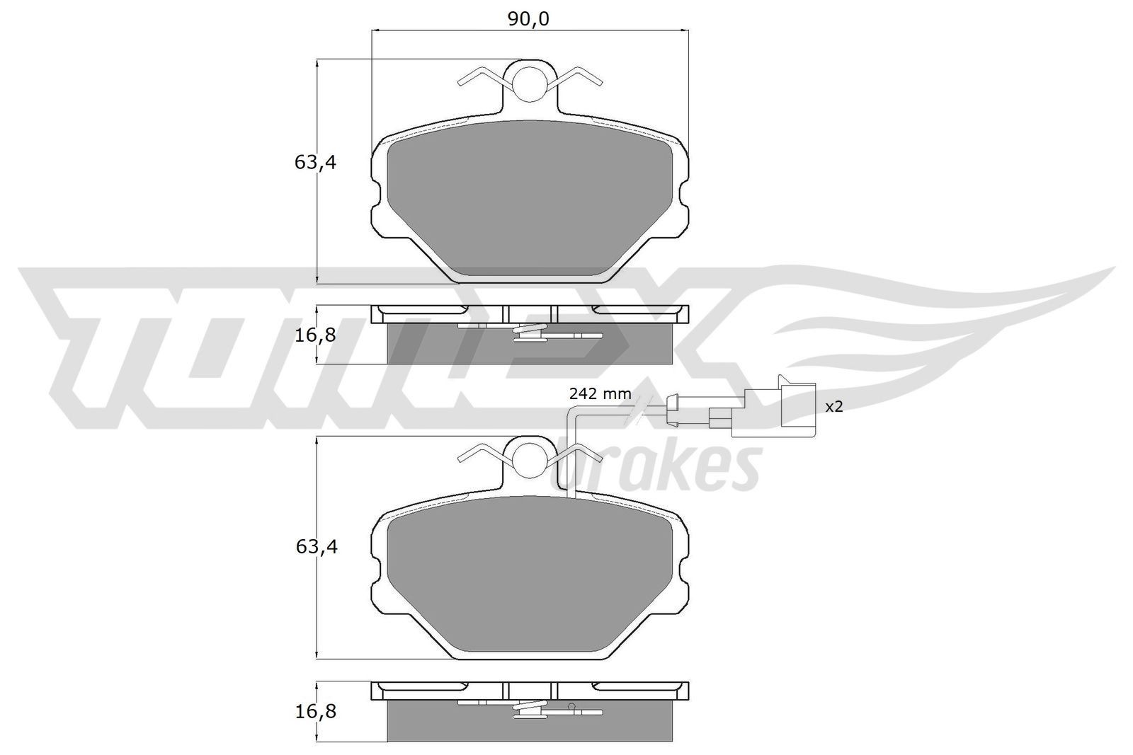 TOMEX brakes Brake pad set Article number: TX 10-392 cheaply