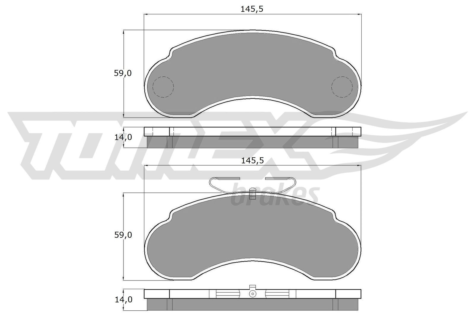 TOMEX brakes Brake pad set Article number: TX 11-14 cheaply