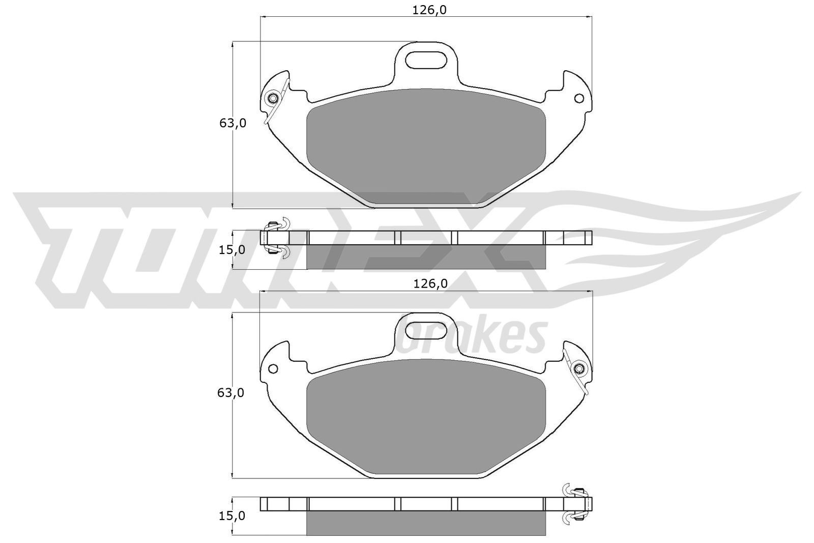 TOMEX brakes Brake pad set Article number: TX 12-38 cheaply