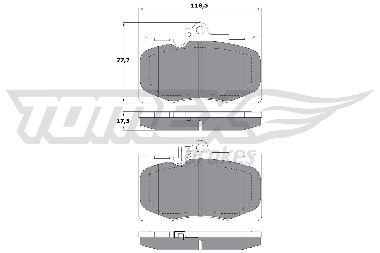TOMEX brakes Brake pad set Article number: TX 17-60 cheaply
