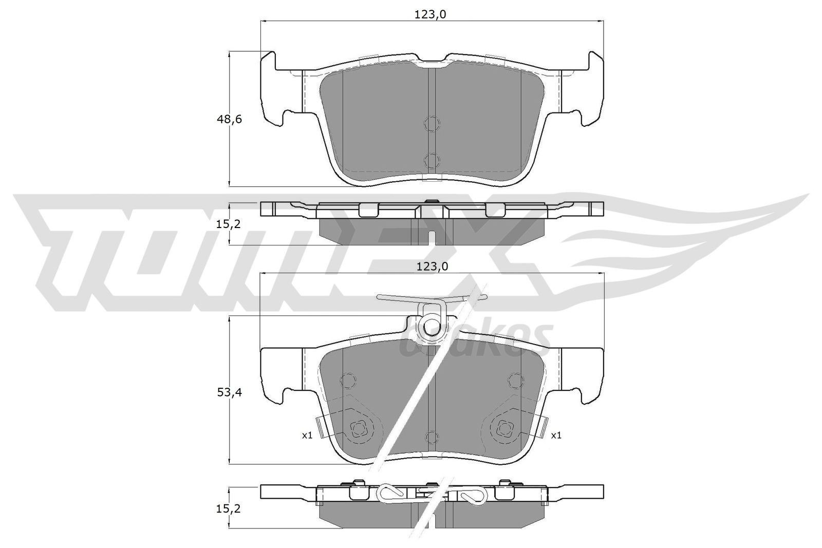 TOMEX brakes Brake pad set Article number: TX 17-76 cheaply