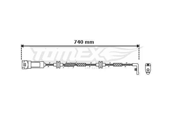 TOMEX brakes Brake pad wear sensor Article number: TX 30-33 cheaply