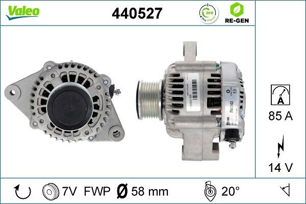VALEO Alternator Article number: 440527 cheaply