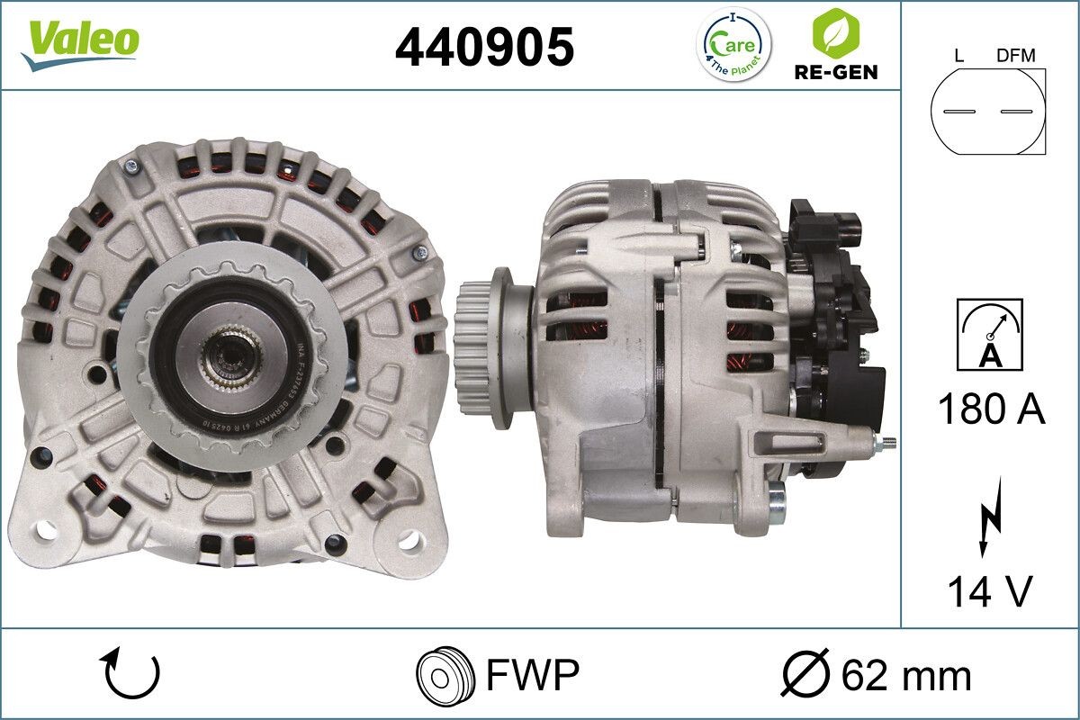 VALEO Generator Varenummer: 440905 billige