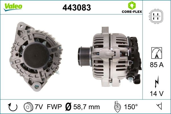 VALEO Alternator Article number: 443083 cheaply
