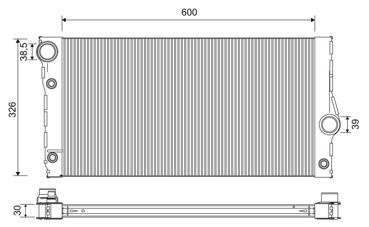 VALEO Engine radiator Article number: 701271 cheaply