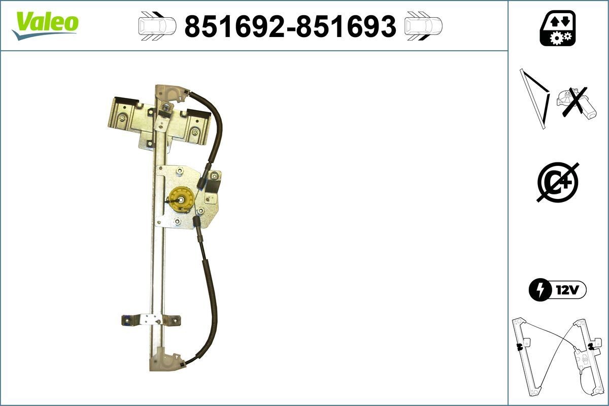VALEO Window regulator Article number: 851692 cheaply