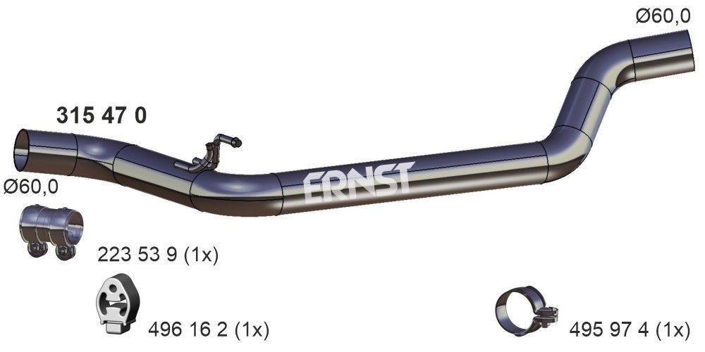 ERNST Exhaust Pipe Article number: 315470 cheaply