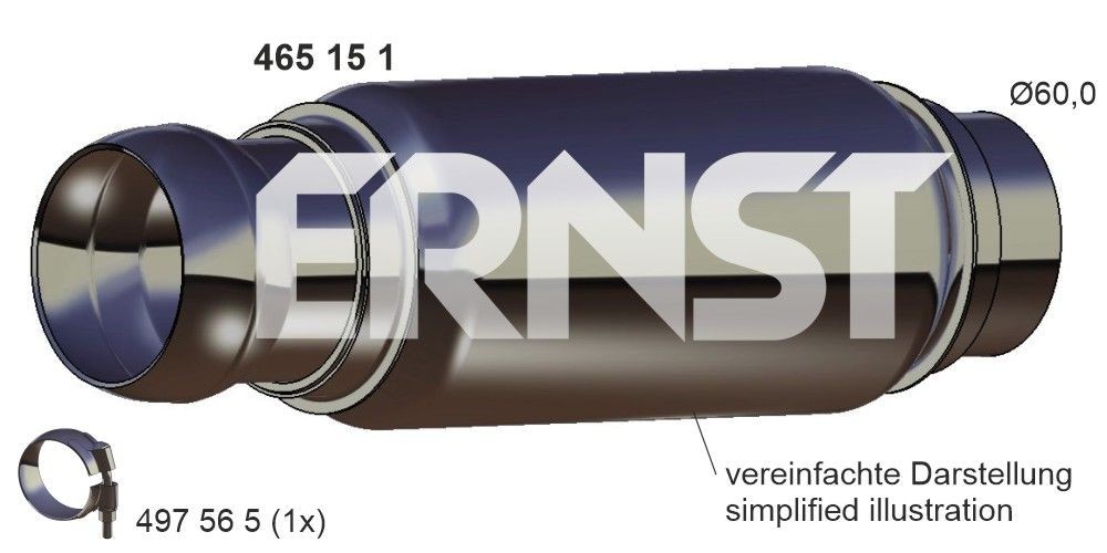 ERNST Flex Hose, exhaust system Article number: 465151 cheaply