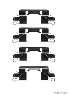 HERTH+BUSS JAKOPARTS J3665014 Monteringssæt til bremseklodser FULLBACK 2.4 D 4x4 (KT0T) 150 HK Diesel