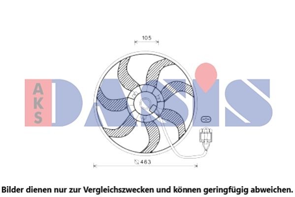 AKS DASIS Fan, radiator Article number: 158139N cheaply