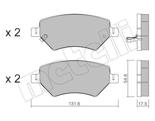 METELLI Brake pad set Article number: 22-1049-0 cheaply