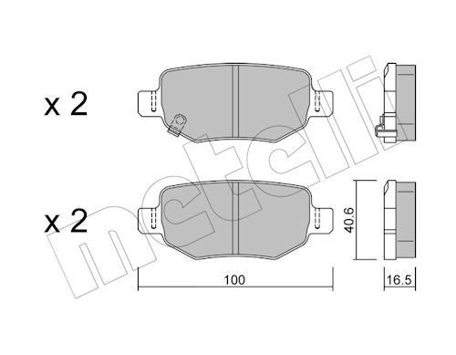 METELLI Brake pad set Article number: 22-1050-0 cheaply