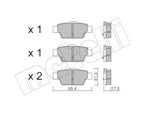 METELLI Brake pad set Article number: 22-1144-0 cheaply