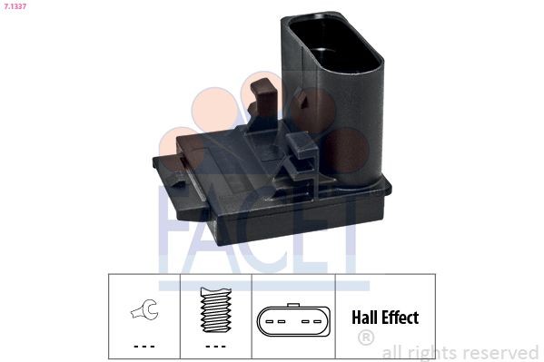 FACET 7.1337 Switch, clutch control (cruise control) RAPID 1.0 TSI 95 PS Petrol 2019