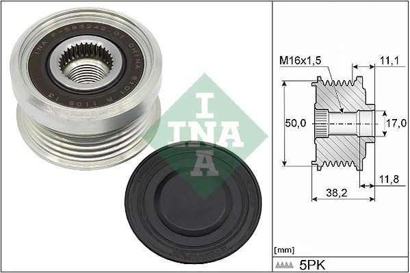 INA Alternator Freewheel Clutch Article number: 535 0337 10 cheaply