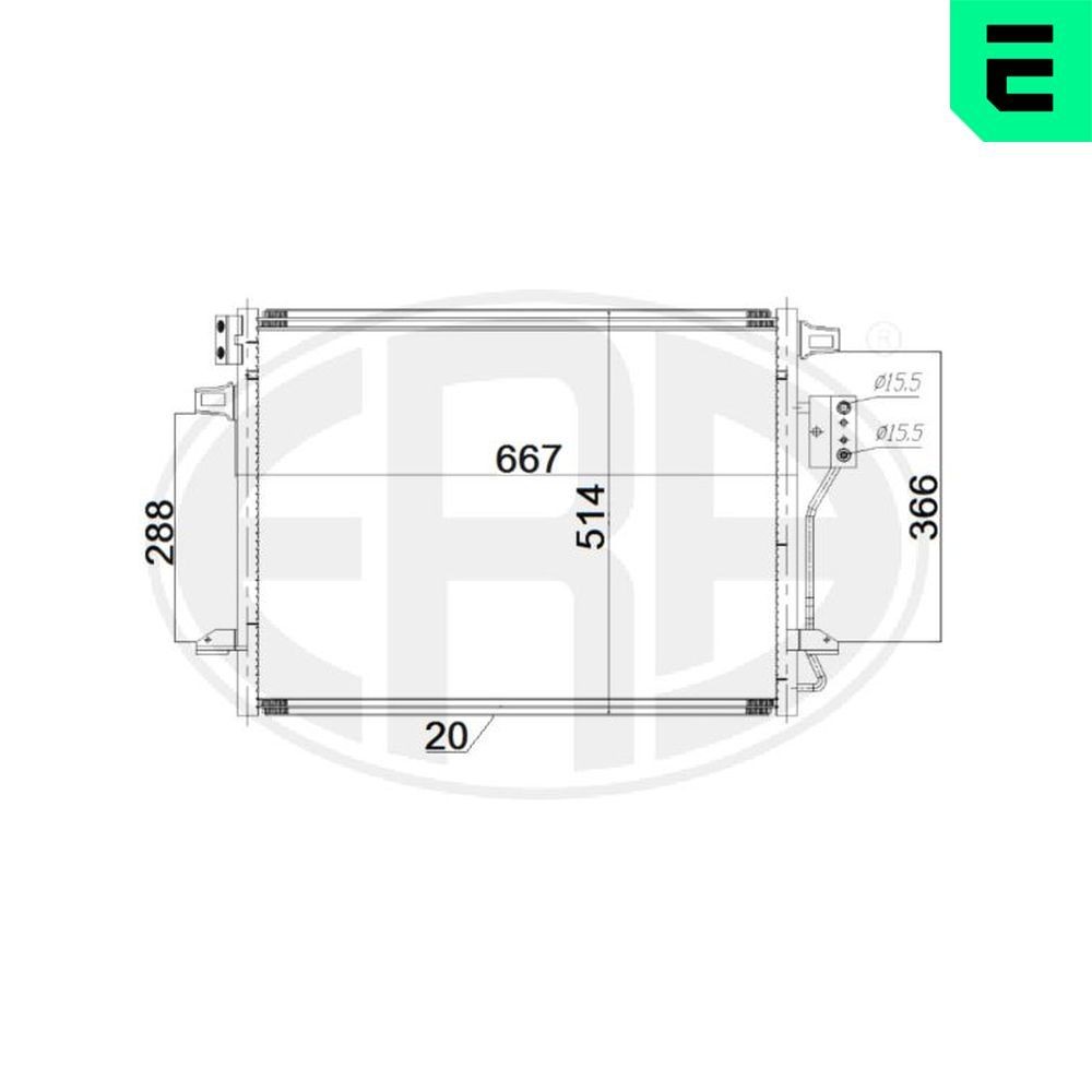 ERA Air conditioning condenser Article number: 667186 cheaply