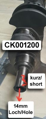 IPSA Crankshaft Article number: CK001200 cheaply