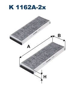 FILTRON Pollen filter Article number: K 1162A-2x cheaply