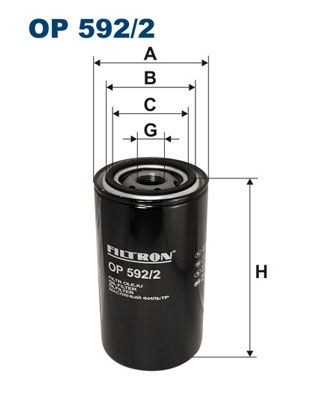 FILTRON Oil filter Article number: OP 592/2 cheaply