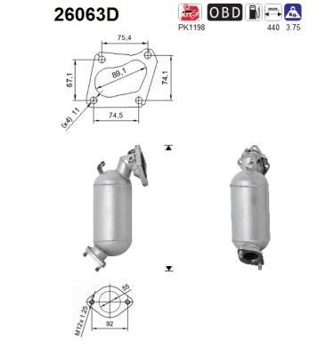 AS Catalytic converter Article number: 26063D cheaply