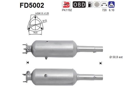 AS Partikelfilter Varenummer: FD5002 billige