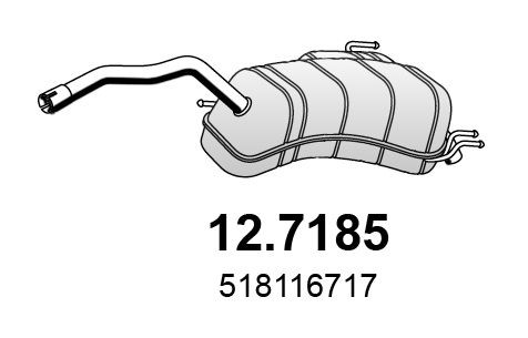 ASSO Rear silencer Article number: 12.7185 cheaply