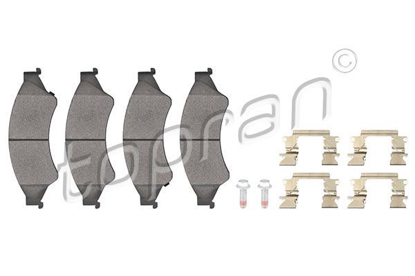 TOPRAN Brake pad set Article number: 305 186 cheaply