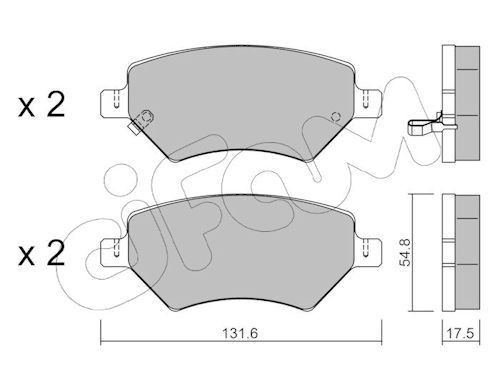 CIFAM Brake pad set Article number: 822-1049-0 cheaply