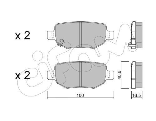 CIFAM Brake pad set Article number: 822-1050-0 cheaply