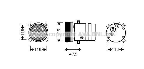 PRASCO Air conditioning compressor Article number: OLAK493 cheaply