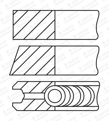 GOETZE ENGINE Piston Ring Kit Article number: 08-451300-00 cheaply