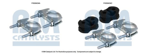 BM CATALYSTS Mounting Kit, exhaust pipe Article number: FK50424 cheaply