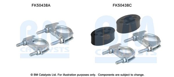 BM CATALYSTS Mounting Kit, exhaust pipe Article number: FK50438 cheaply