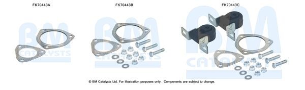 BM CATALYSTS Montagesæt, udstødningsrør Varenummer: FK70443 billige