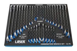 LASER TOOLS Ring- / gaffelnøglesæt Varenummer: 6795 billige