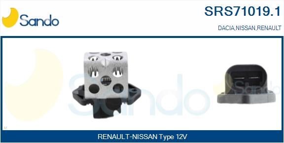 SANDO Pre-resistor, electro motor radiator fan Article number: SRS71019.1 cheaply