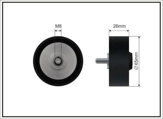 CAFFARO Deflection / Guide Pulley, v-ribbed belt Article number: 500542 cheaply