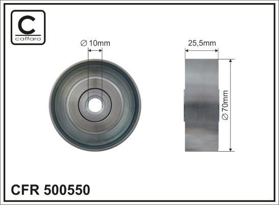 CAFFARO Deflection / Guide Pulley, v-ribbed belt Article number: 500550 cheaply