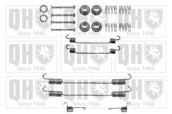 QUINTON HAZELL BFK390 Accessory Kit, brake shoes SCUDO 2.0 JTD 94 PS Diesel 2006