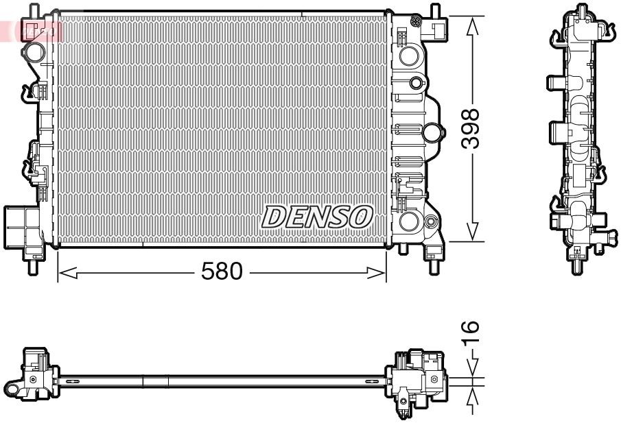 DENSO Engine radiator Article number: DRM20117 cheaply