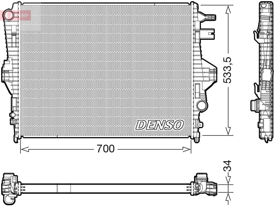 DENSO Radiaator, mootorijahutus Artikli number: DRM32050 soodsalt