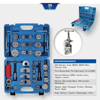 KS TOOLS Turn / Reset Tool Set, brake caliper piston Article number: BT701050 cheaply