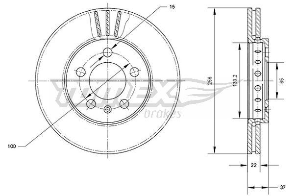 TOMEX brakes Brake disc Article number: TX 70-03 cheaply