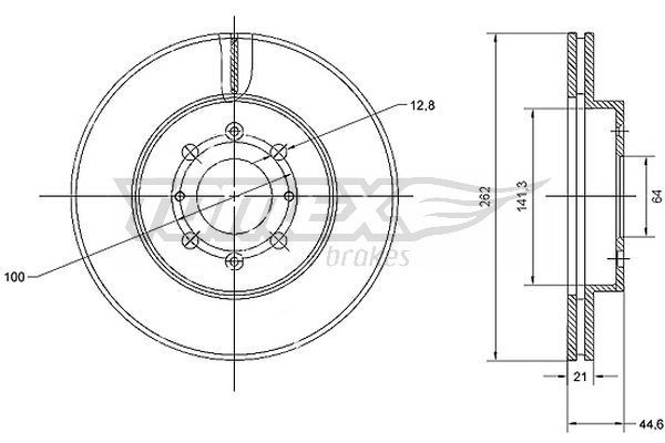 TOMEX brakes Brake disc Article number: TX 70-68 cheaply